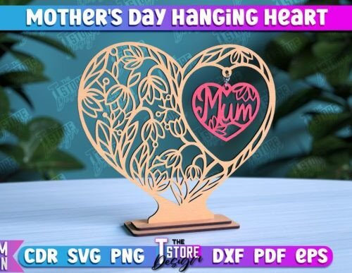 Corazon Colgante Para El Dia De La Madre 2 Creativo Digital